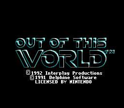 Out of This World (USA) Title Screen
